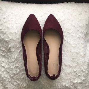 Burgundy and black flats both for the price shown